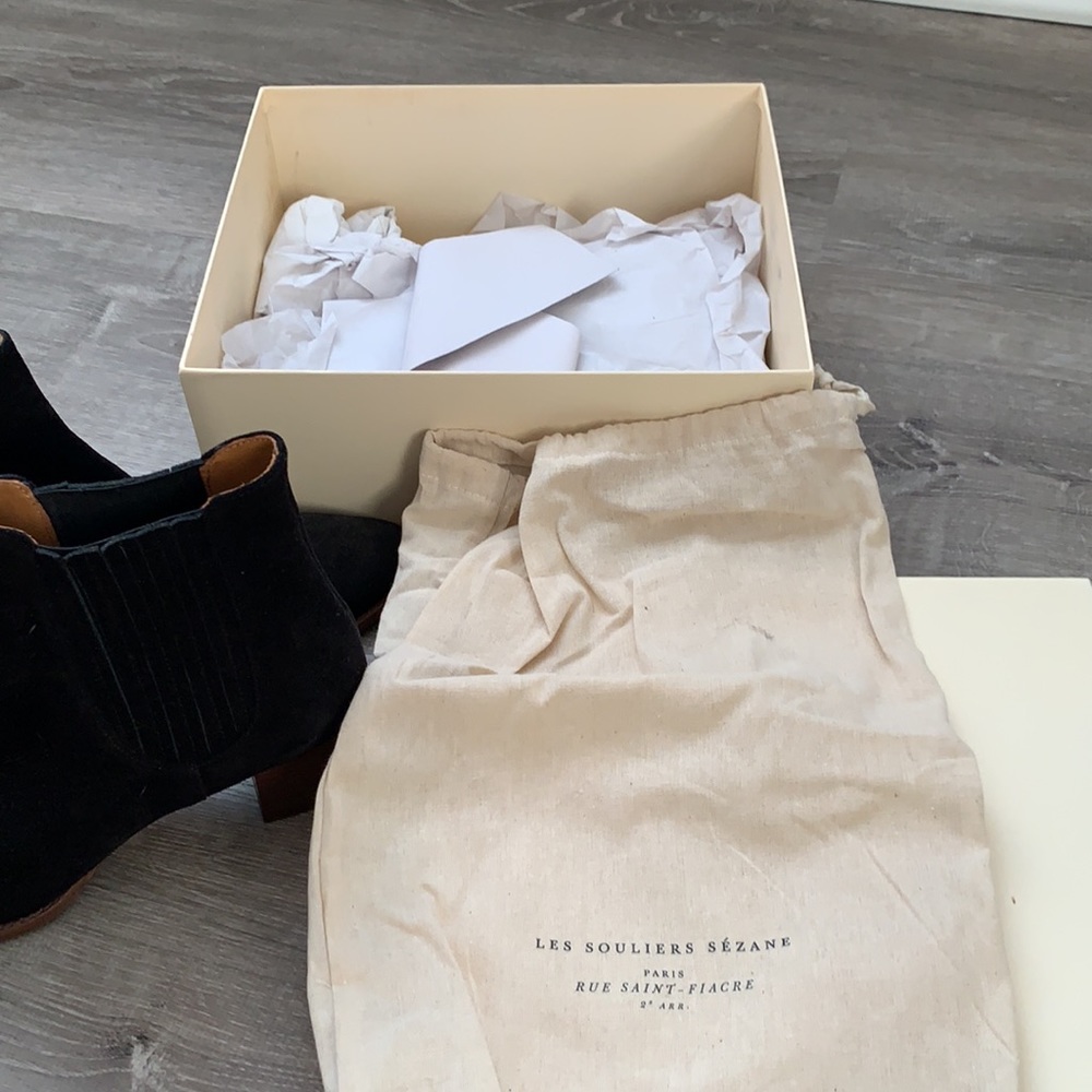 Sezane black suede bootie - Picture 5 of 6